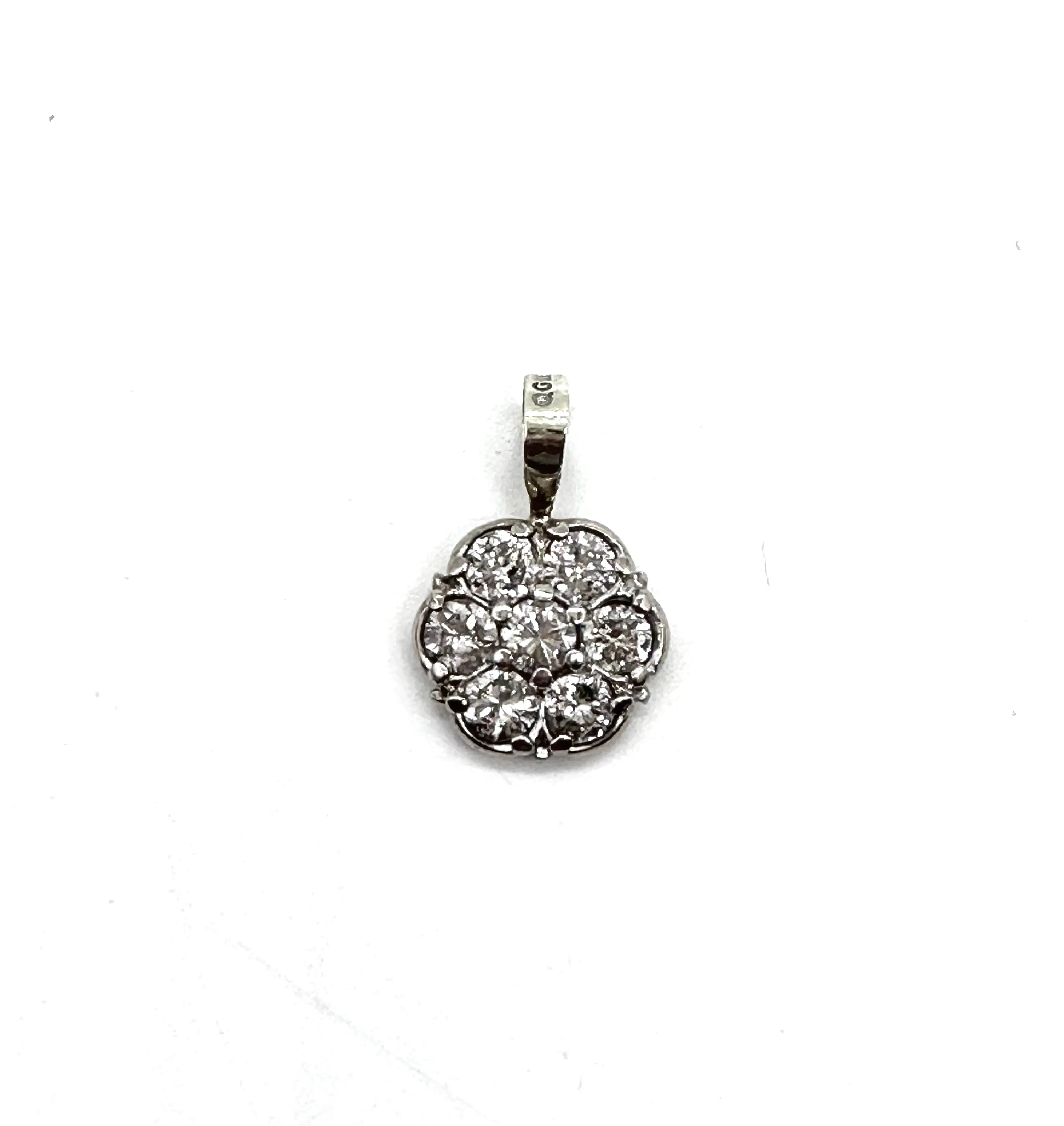 Diamond Flower Pendant