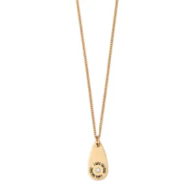 DIAMOND GROOVY "I LOVE YOU MORE" TEARDROP NECKLACE