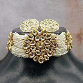 Diamond Shaped Moti Necklace Set