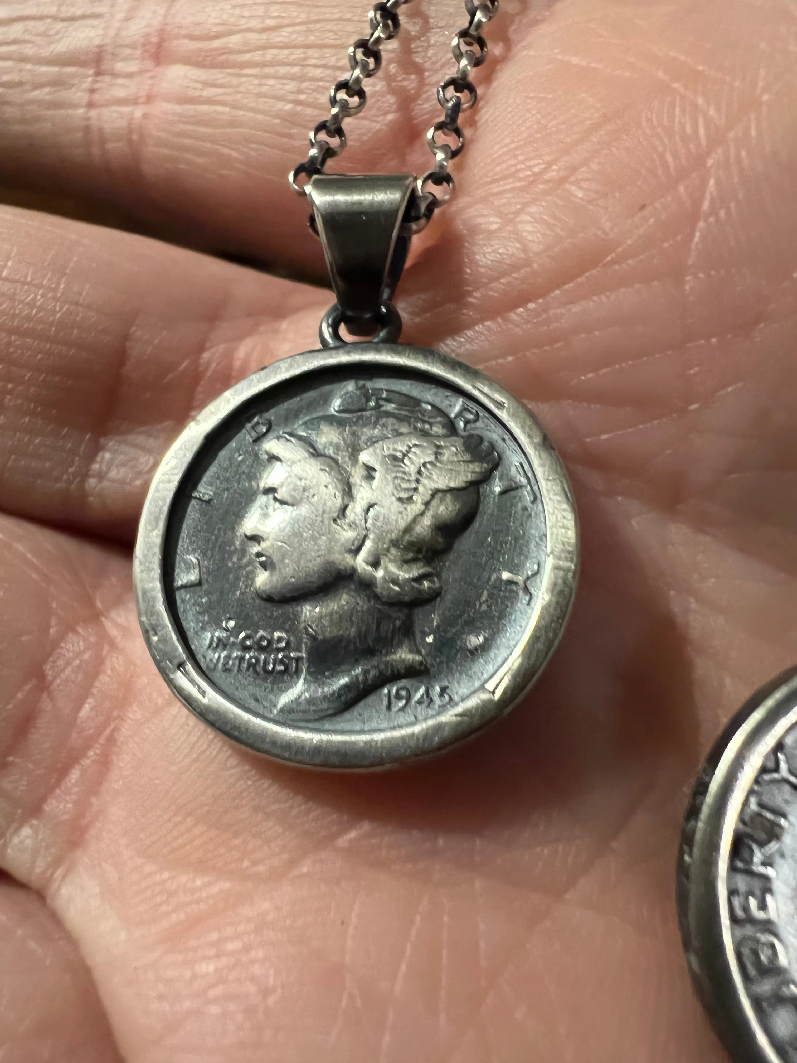 Dime Pendant Necklace