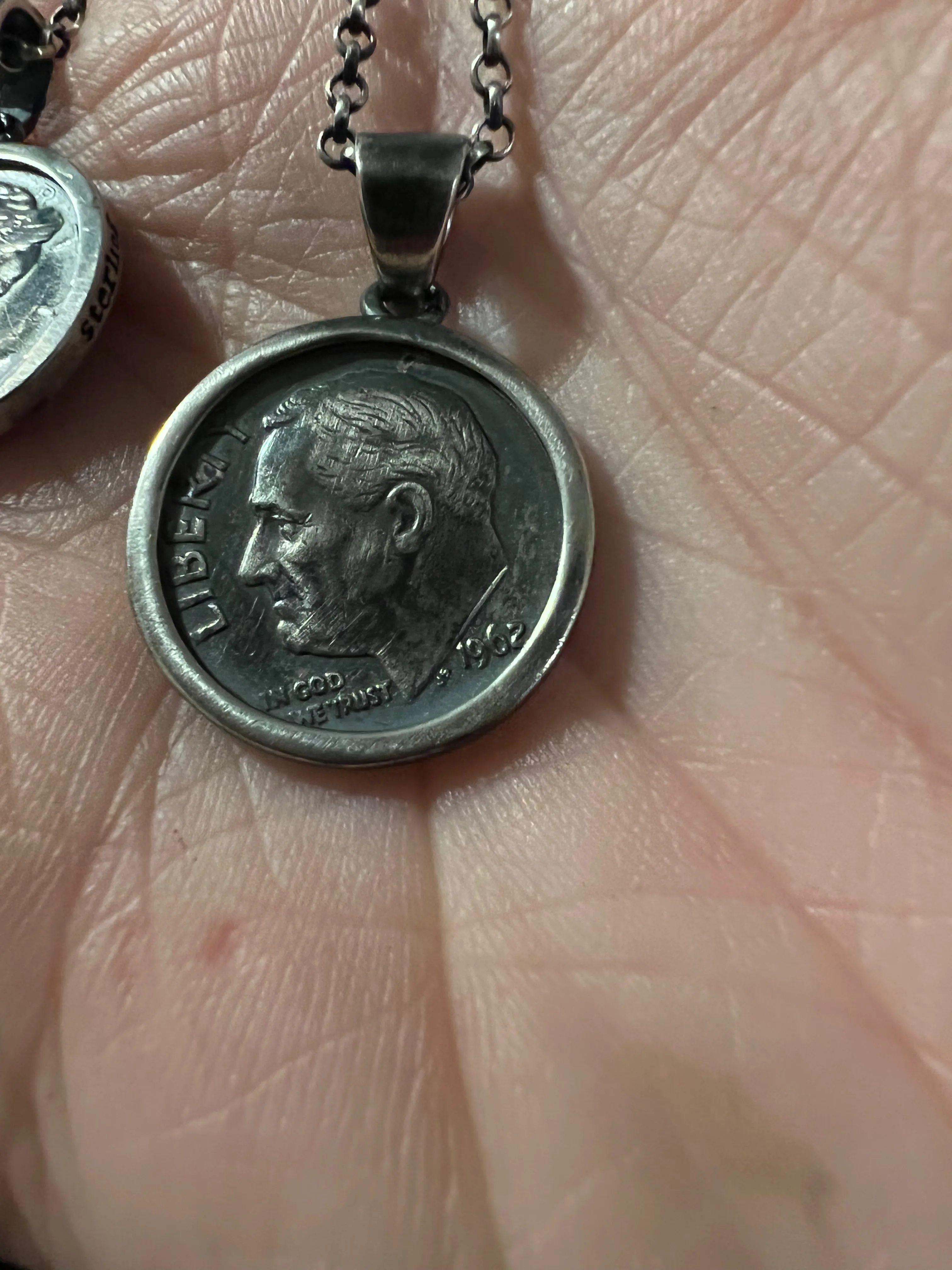 Dime Pendant Necklace