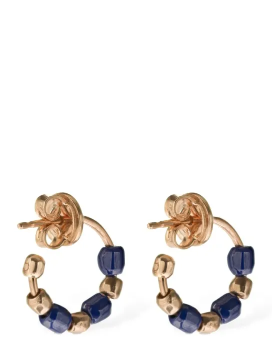 DoDo   Granelli 9kt &amp; blue ceramic earrings 