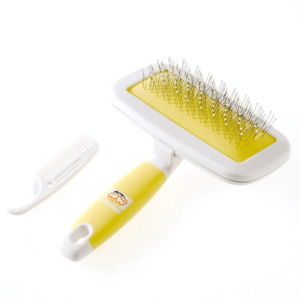 DoggyMan Honey Smile Square Slicker Brush - Small