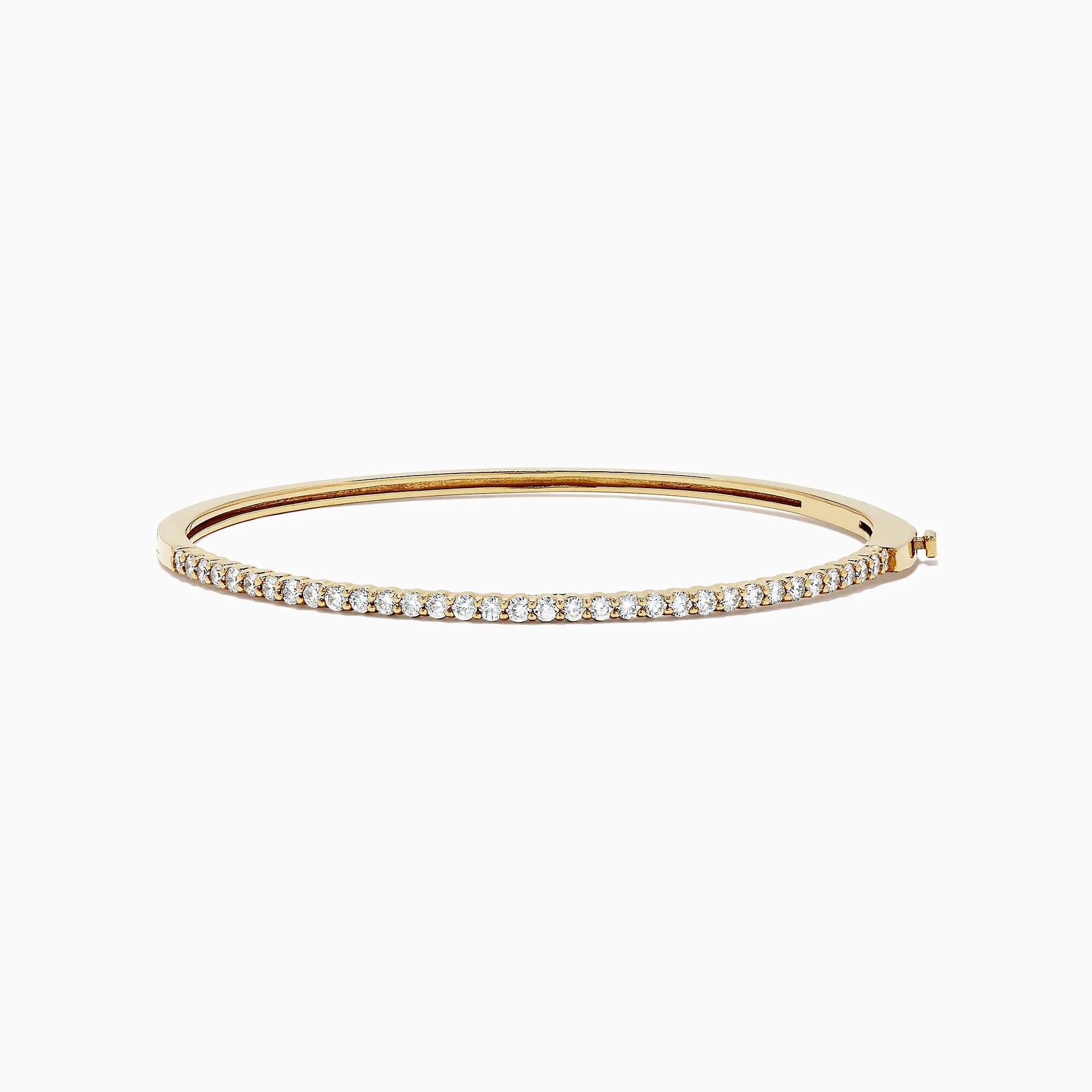D'Oro 14K Yellow Gold Diamond Bangle, 1.00 TCW