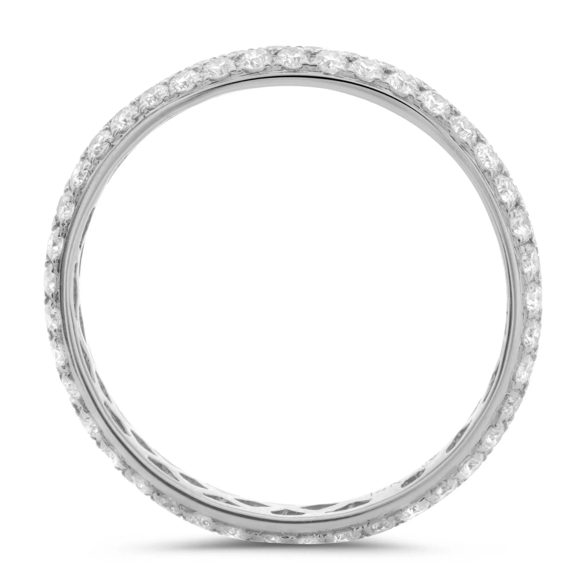 Double Diamond Basket Weave Eternity Band