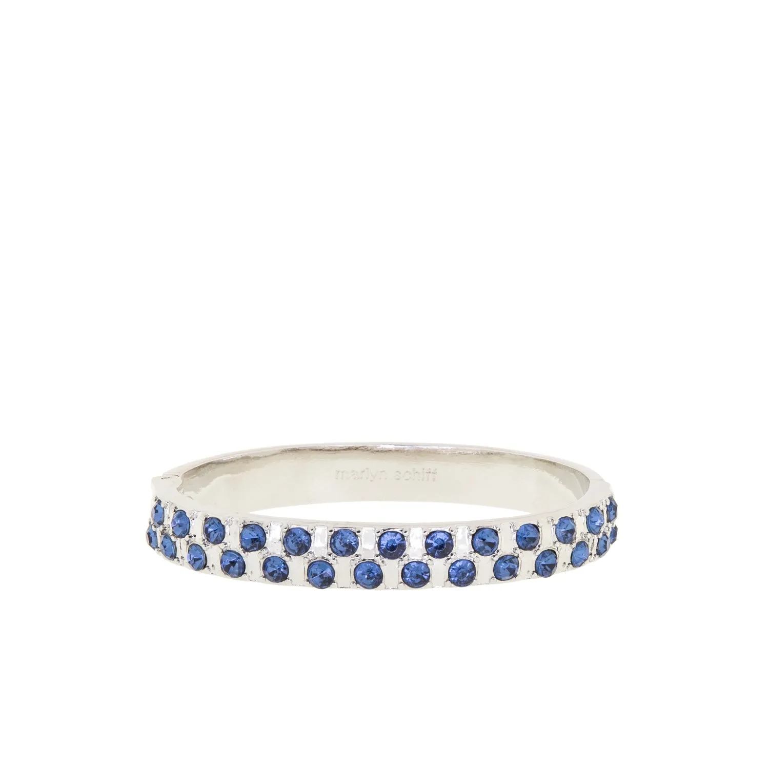 double row stone hinged bangle