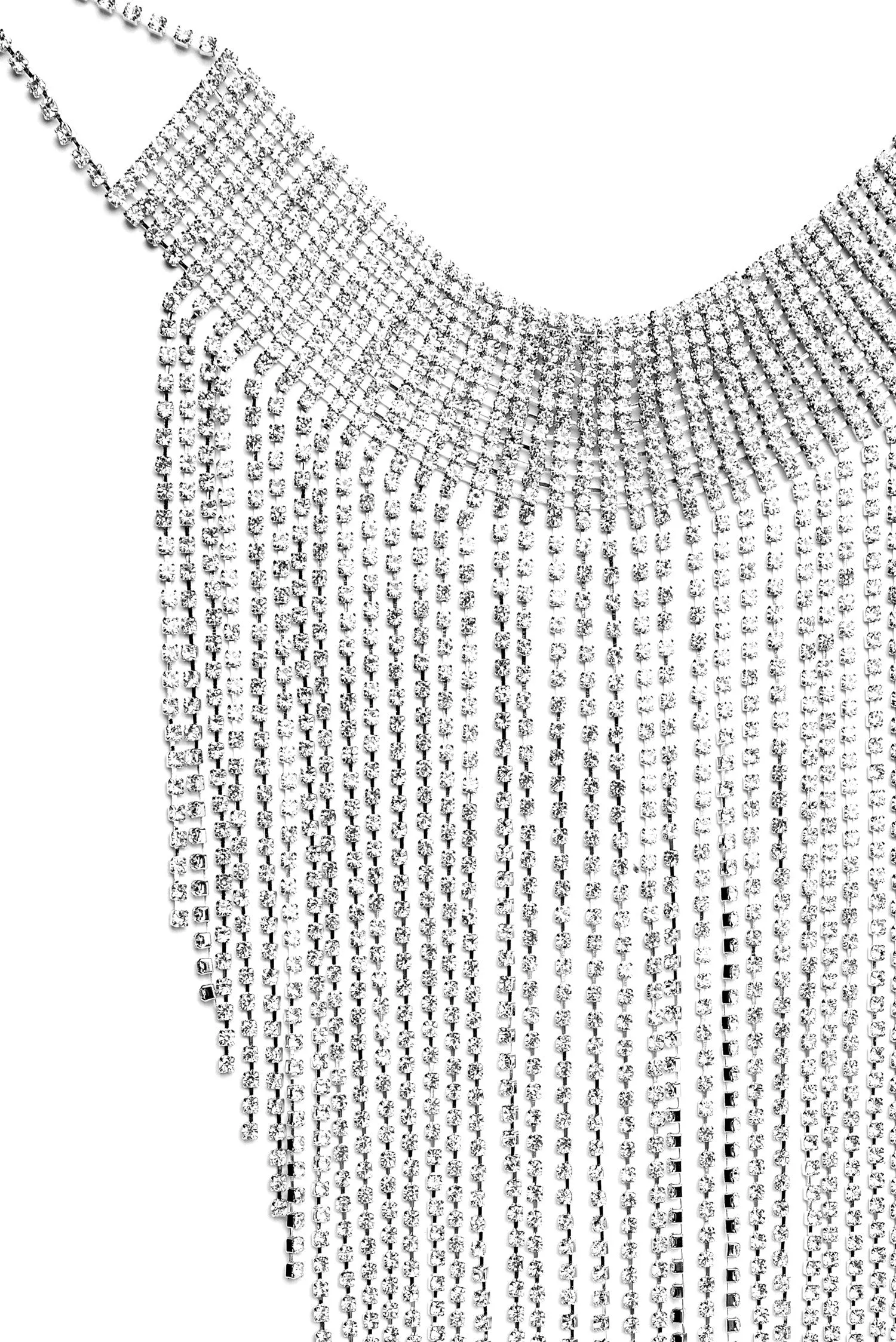 Fabulous In Fringe Rhinestone Choker
