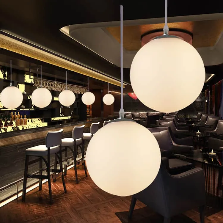 Ferulni Glass Round Globe Pendant Lamp