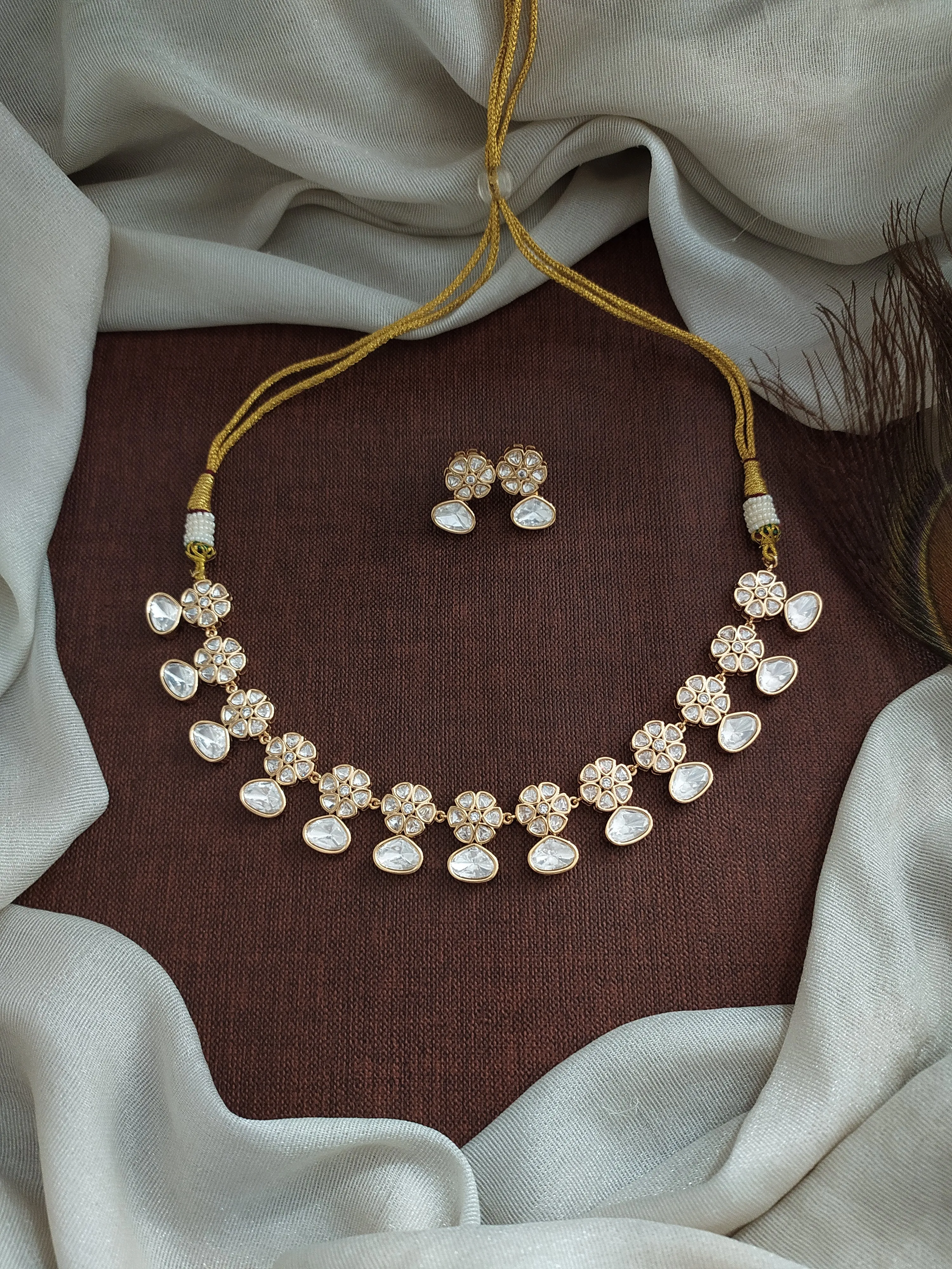 Festive Floral Kundan Delight Necklace