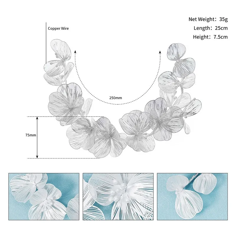 Flower Pearl Hair Wedding Day Bridal Accessory