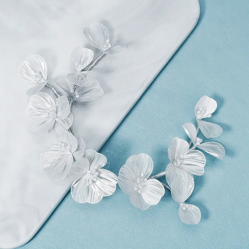 Flower Pearl Hair Wedding Day Bridal Accessory