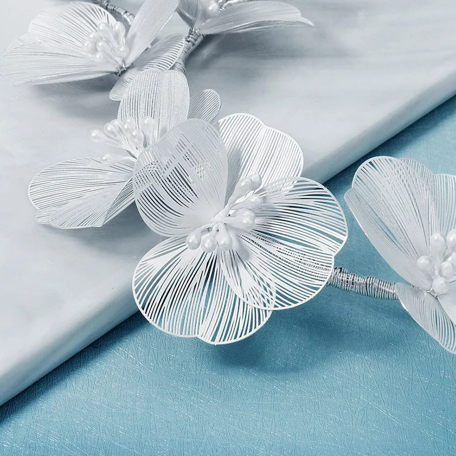 Flower Pearl Hair Wedding Day Bridal Accessory