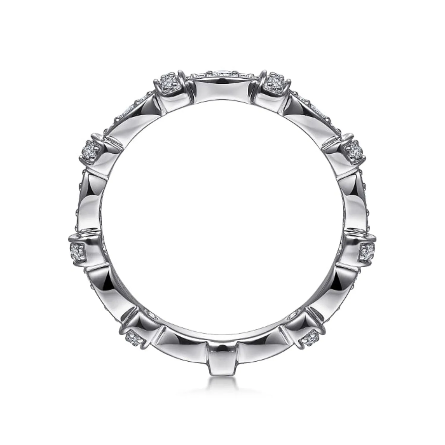 Gabriel & Co. Vintage Style Diamond Wedding Band