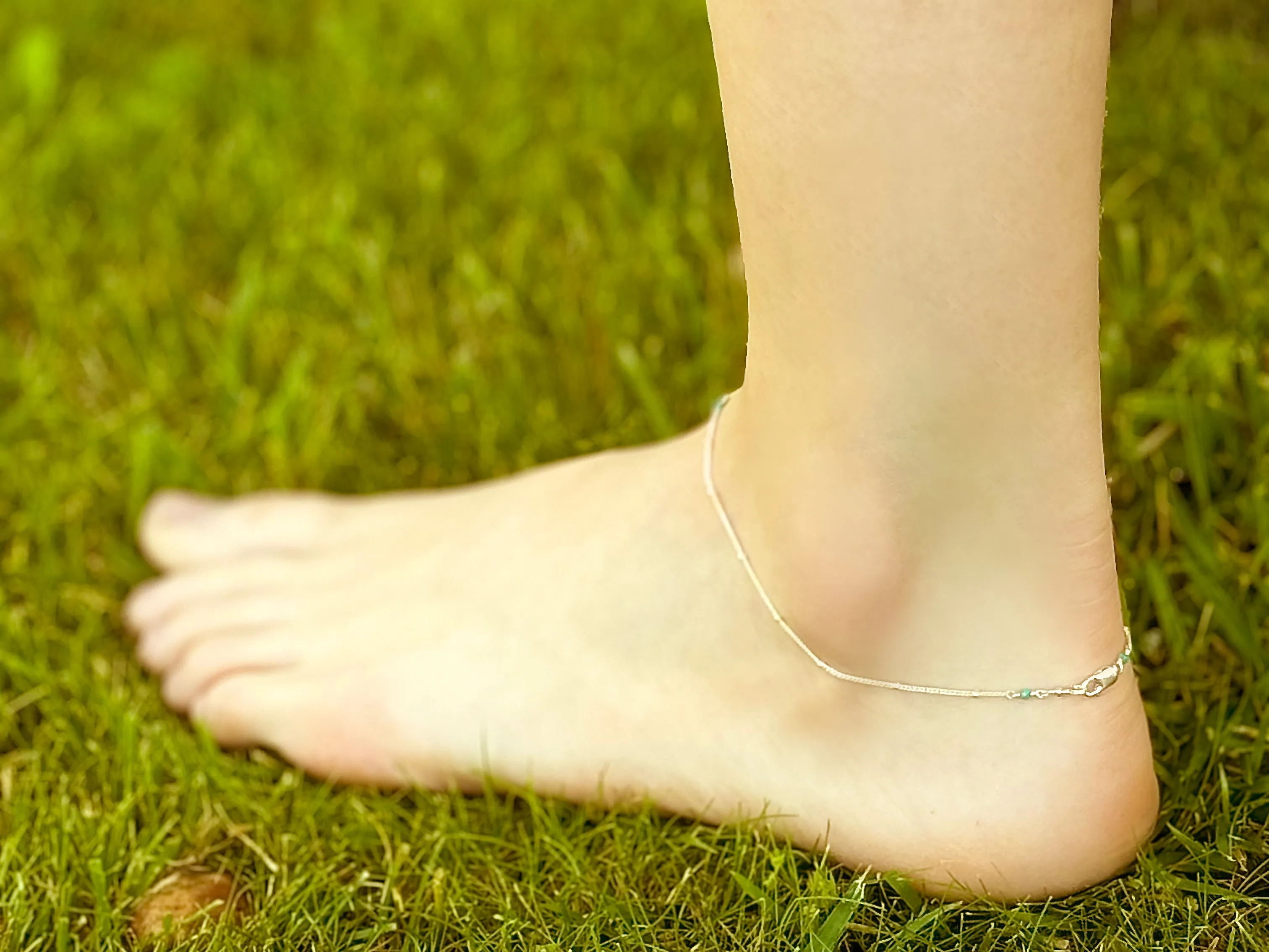Gemstone Ankle Bracelet