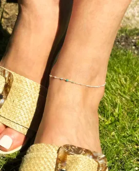 Gemstone Ankle Bracelet