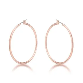 Glem Large Rose Gold Hoop Earrings | 45mm