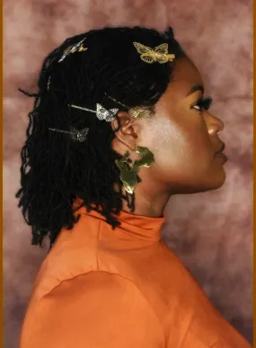 Gold Africa Map Earrings