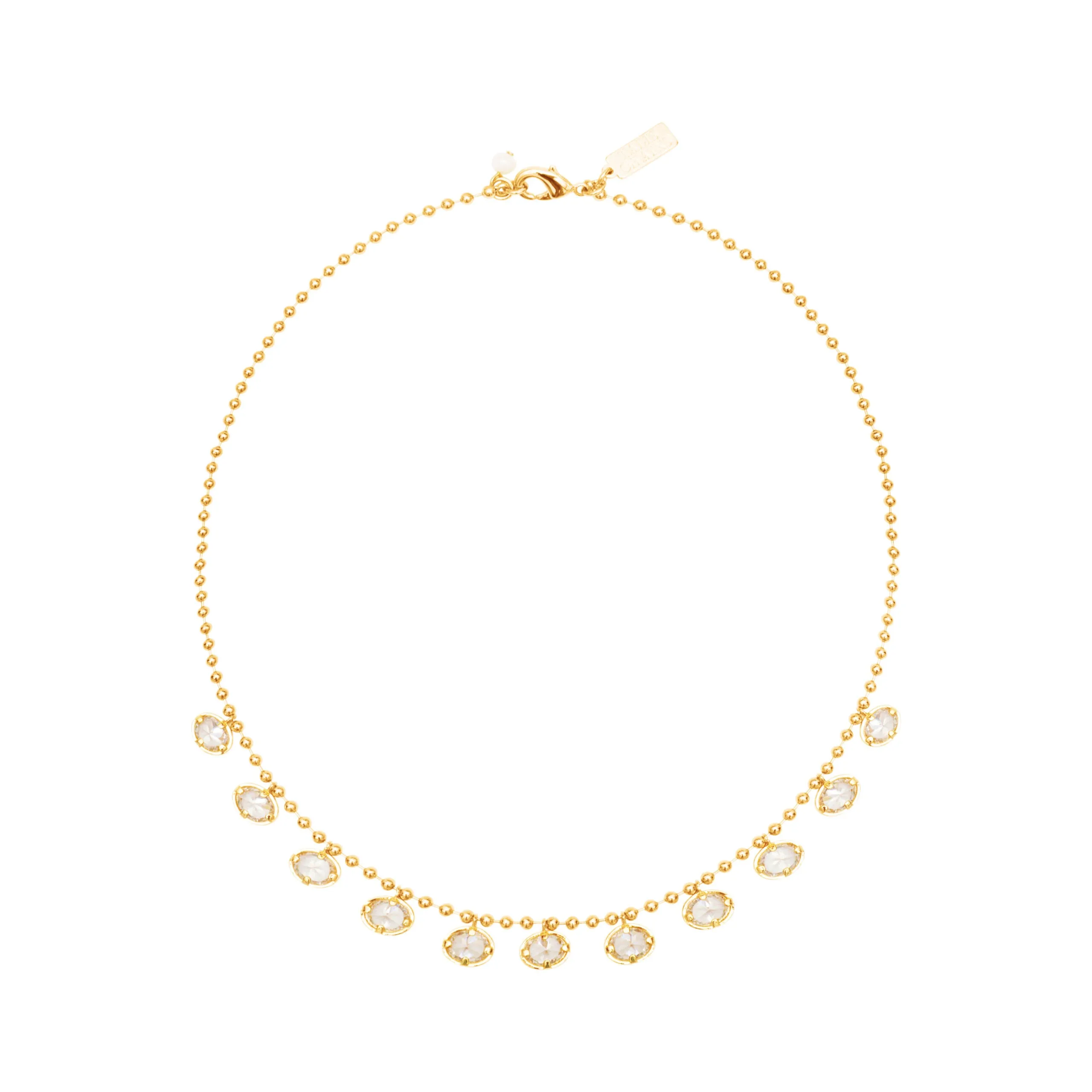 Gold Cubic Zirconia Drop Choker