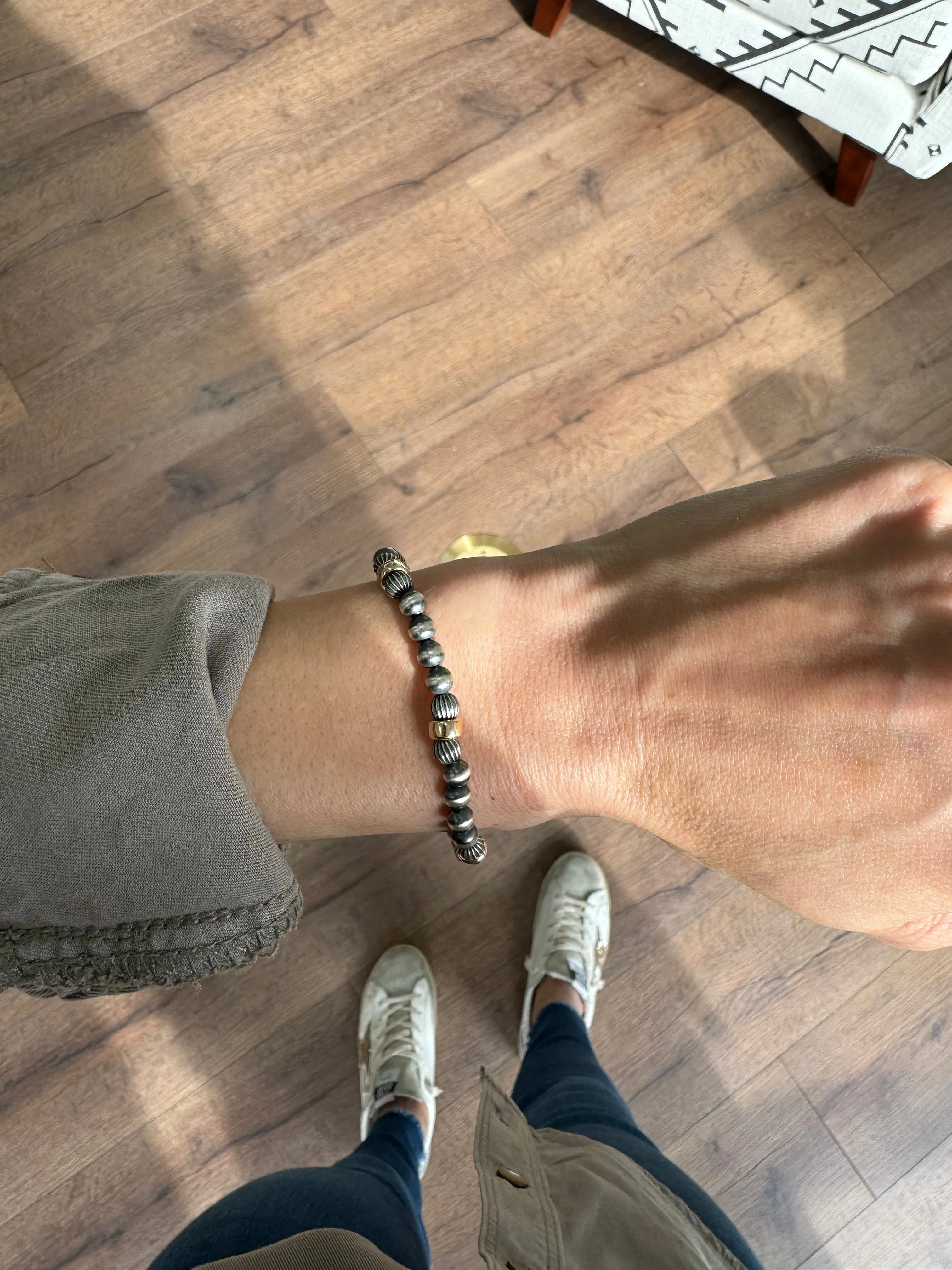 Gold Filled 5mm Navajo Pearl Stretch