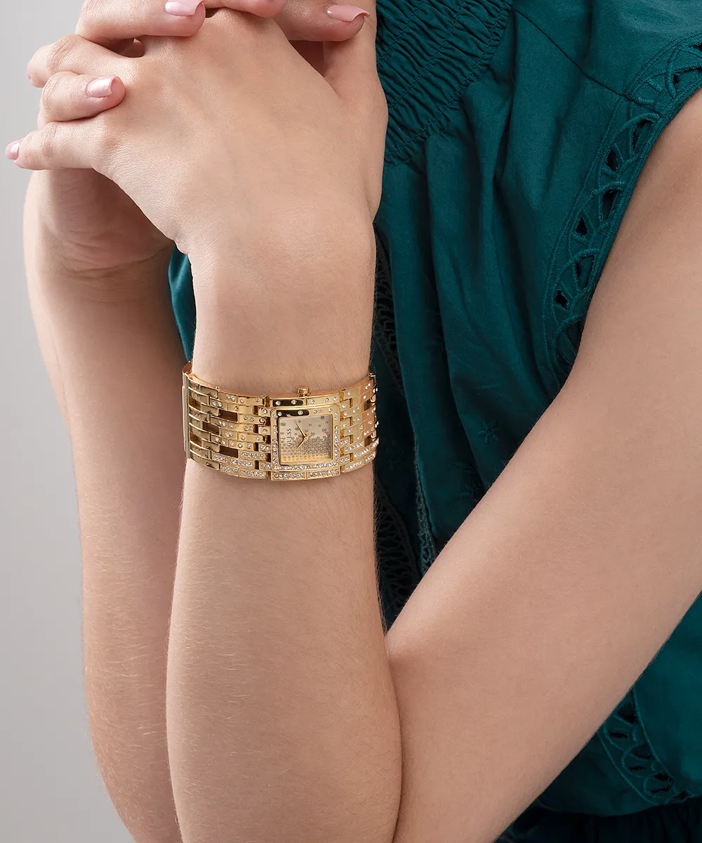 GUESS Ladies Gold Tone Analog Watch