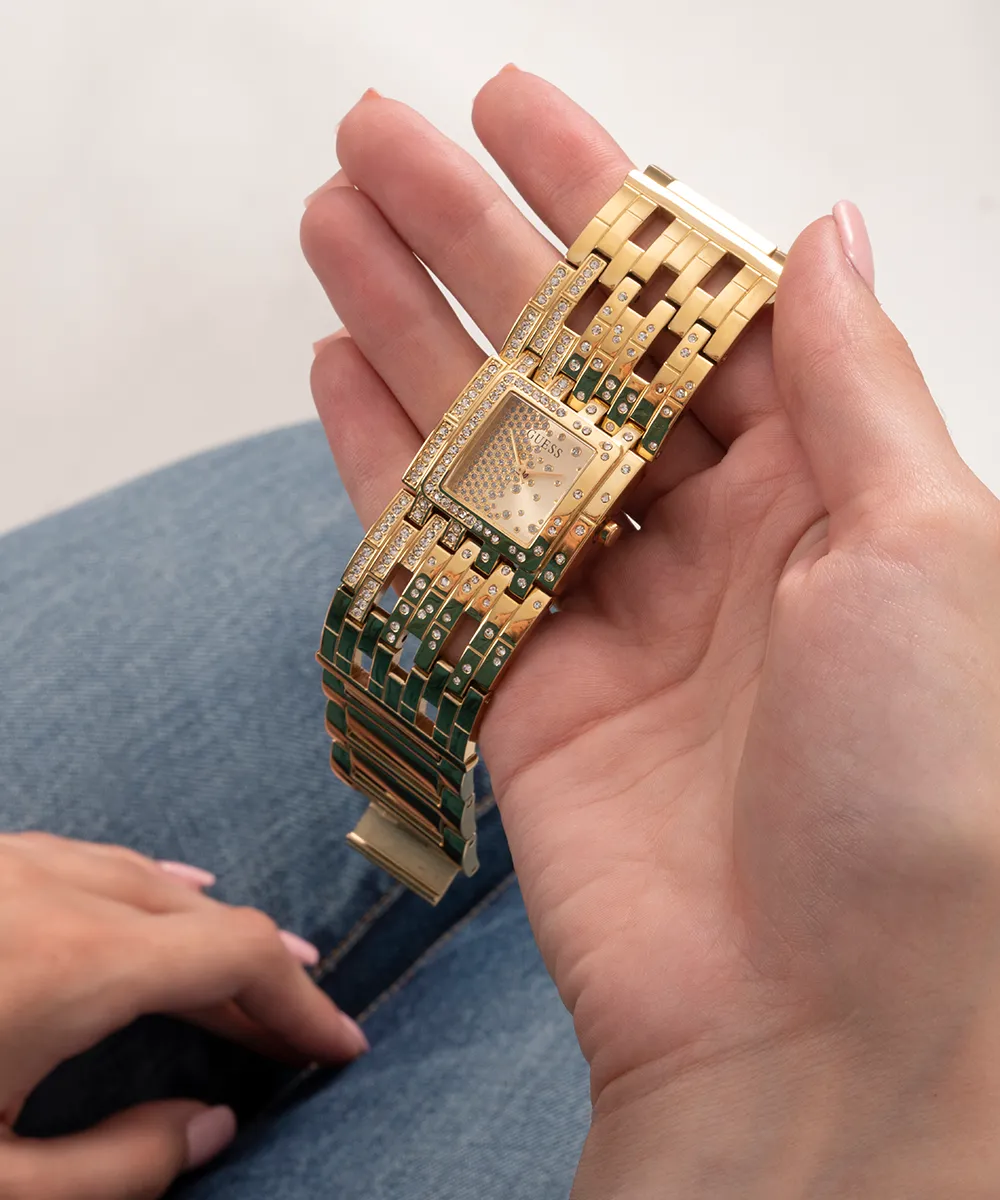 GUESS Ladies Gold Tone Analog Watch