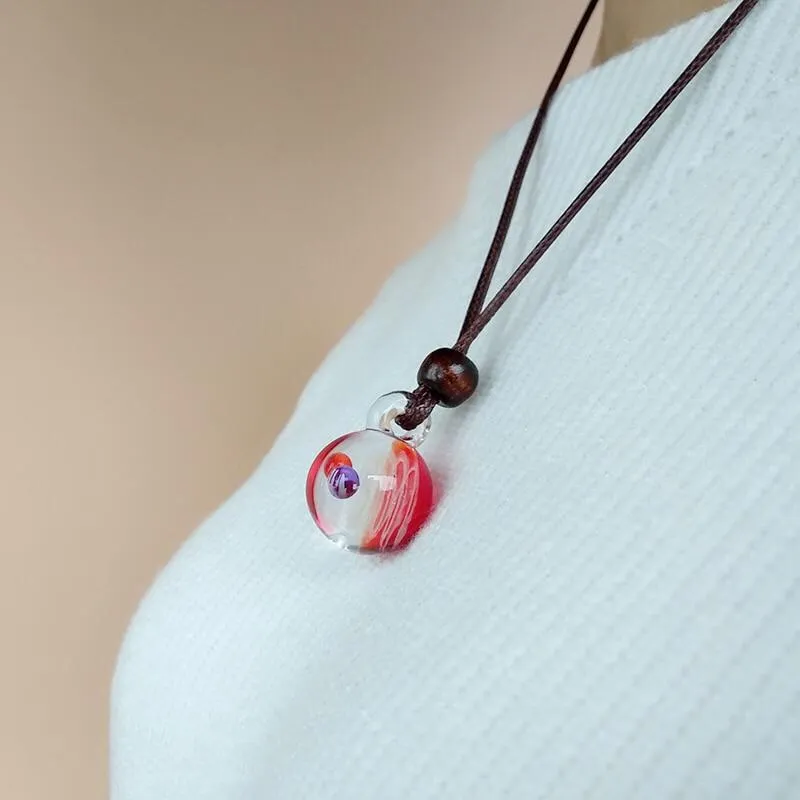 Hand blown Universe/Galaxy in Glass Pendant Necklace-11 Designs