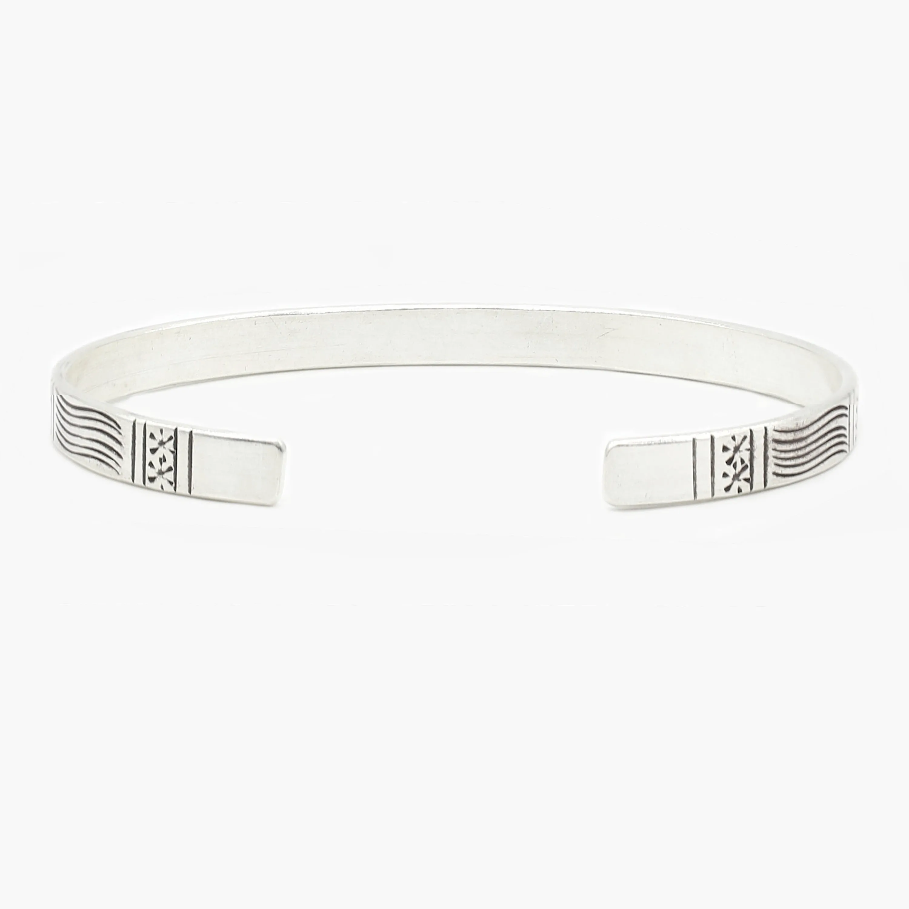 Hand-forged "Apache" Silver Bangle