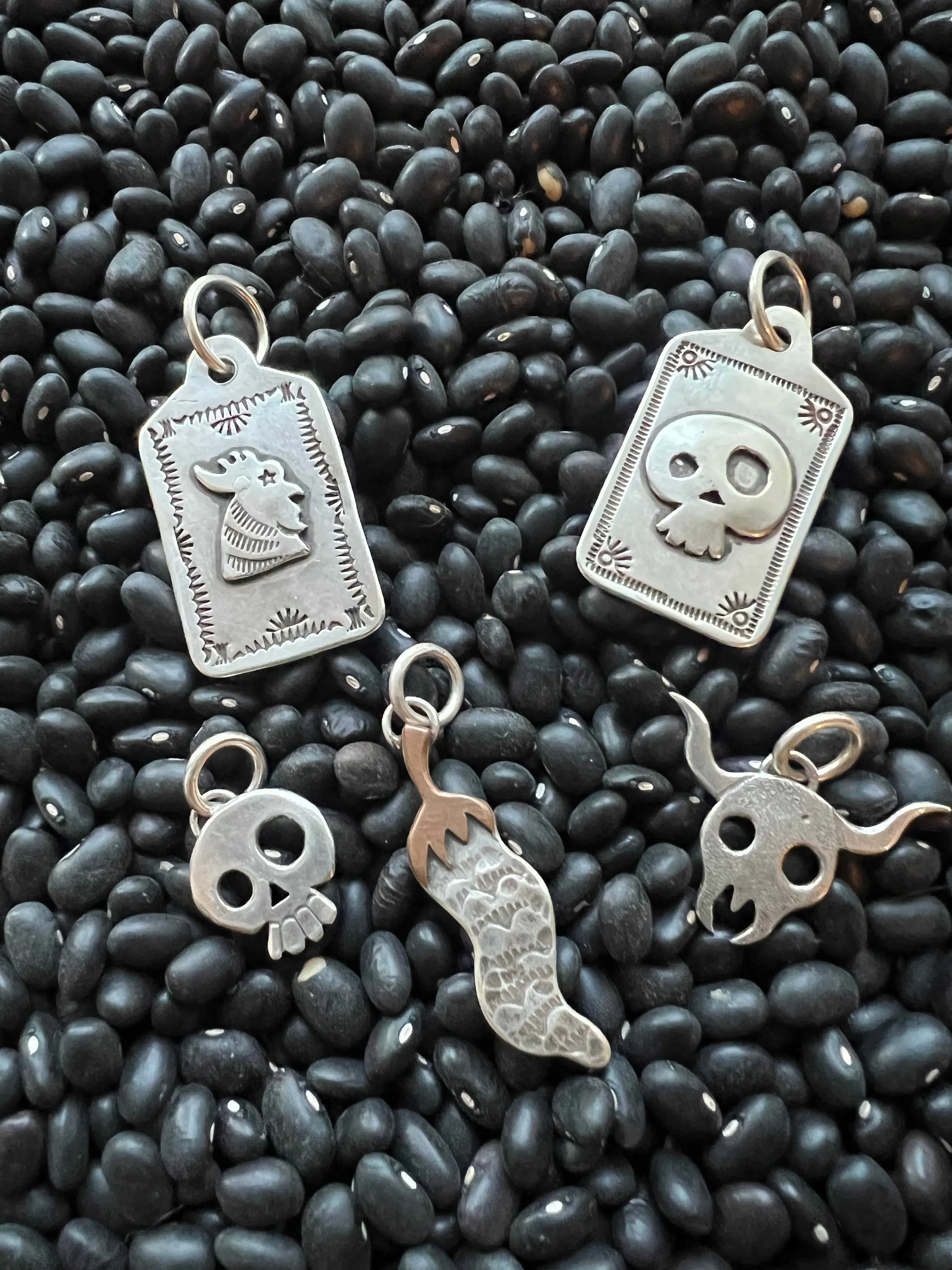 Hand Stamped Native American tab pendant