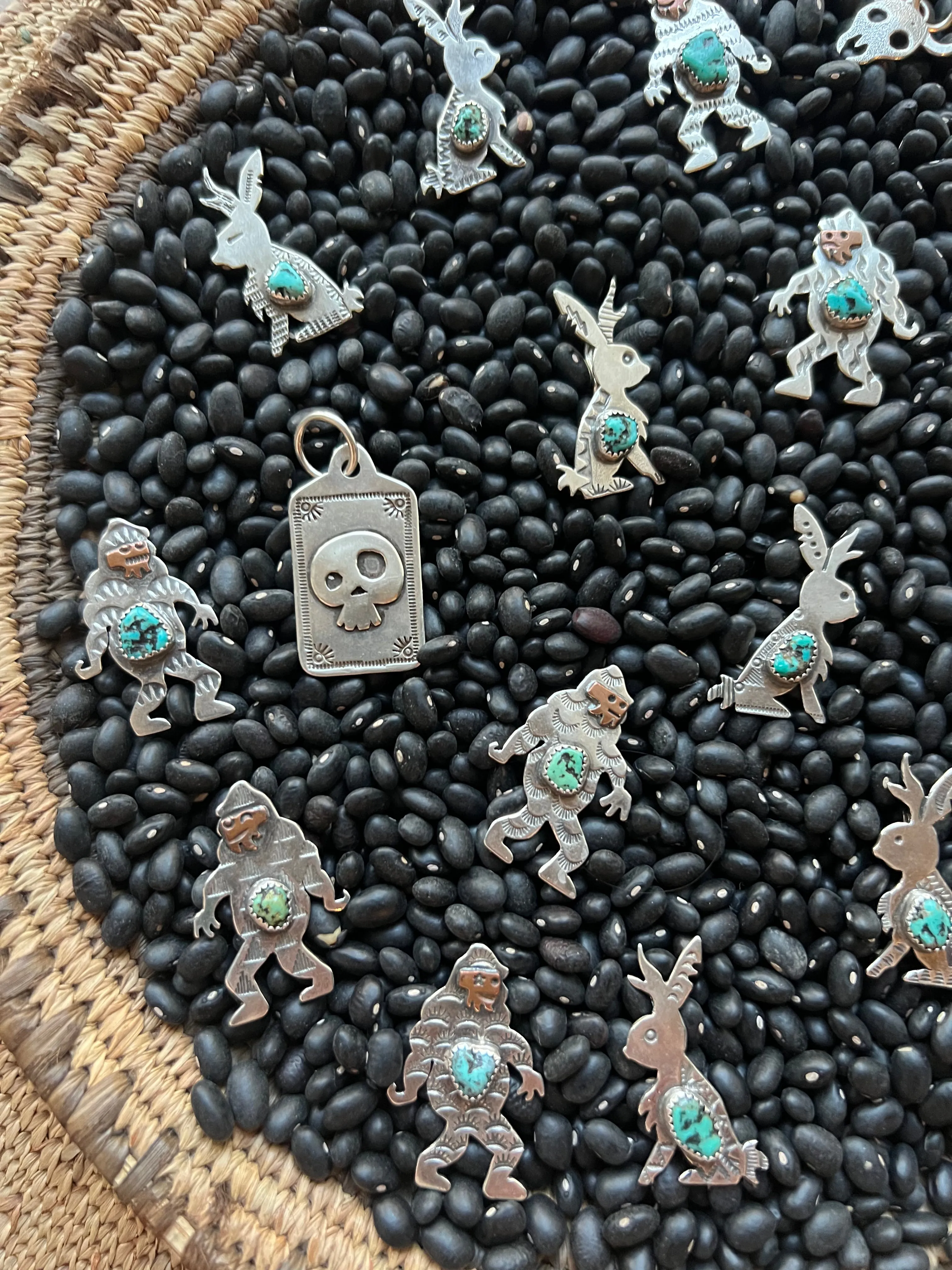 Hand Stamped Native American tab pendant