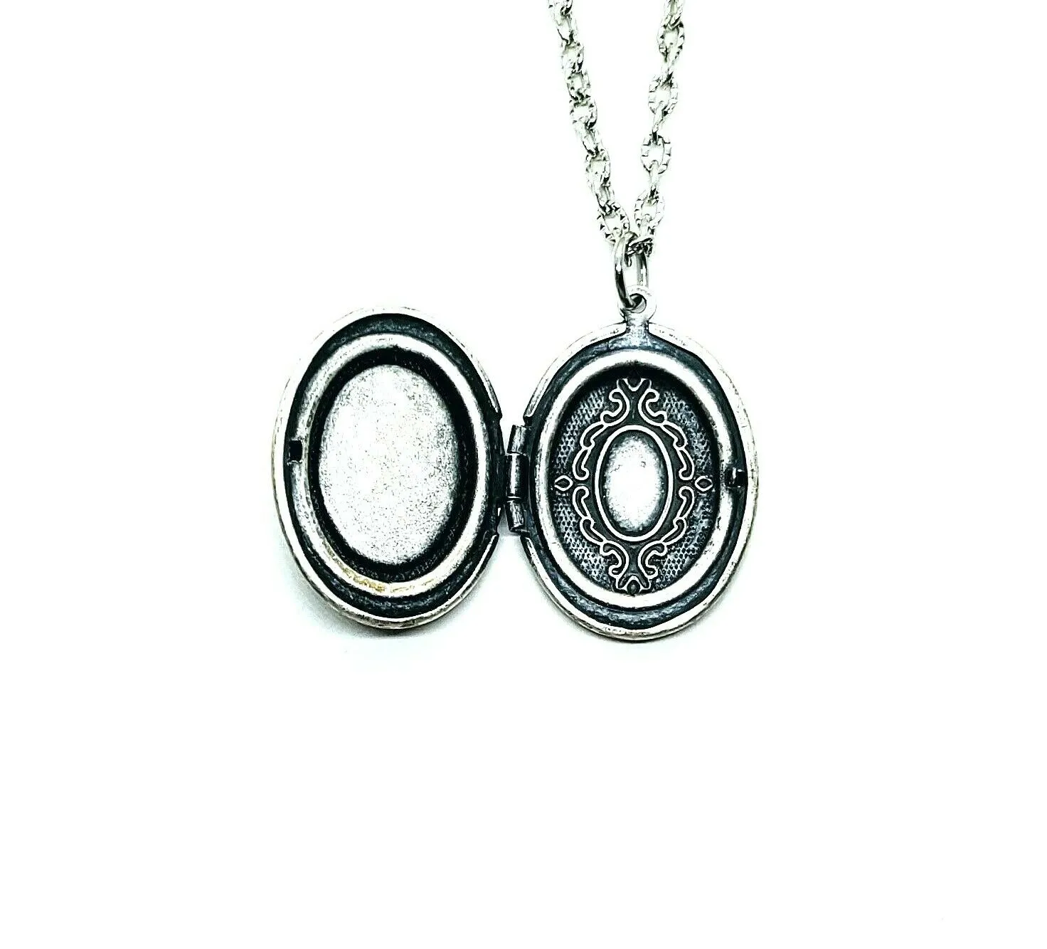 Handmade Silver Bee Cameo Locket Necklace