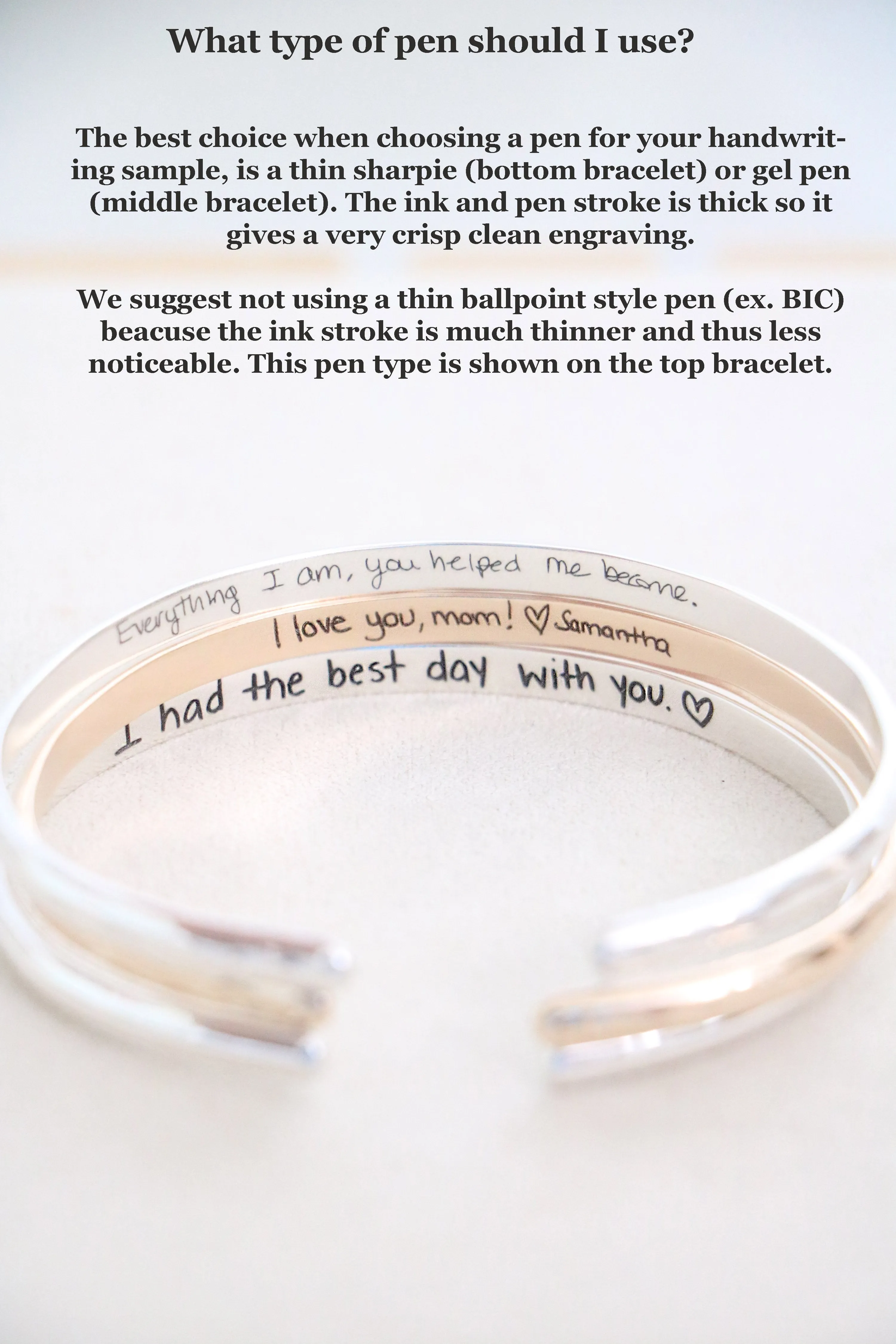 handwriting vertical bar { silver   gold }