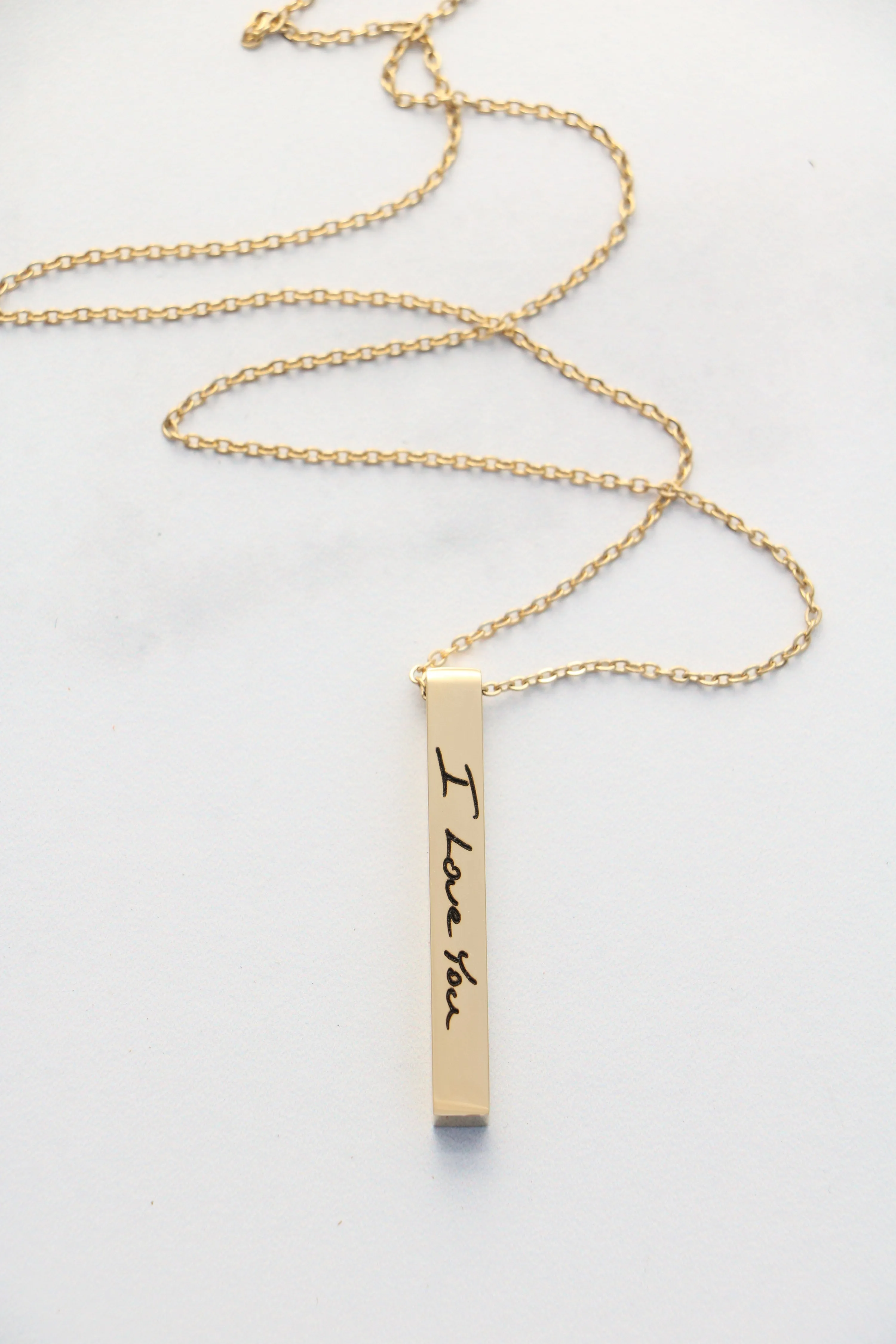handwriting vertical bar { silver   gold }