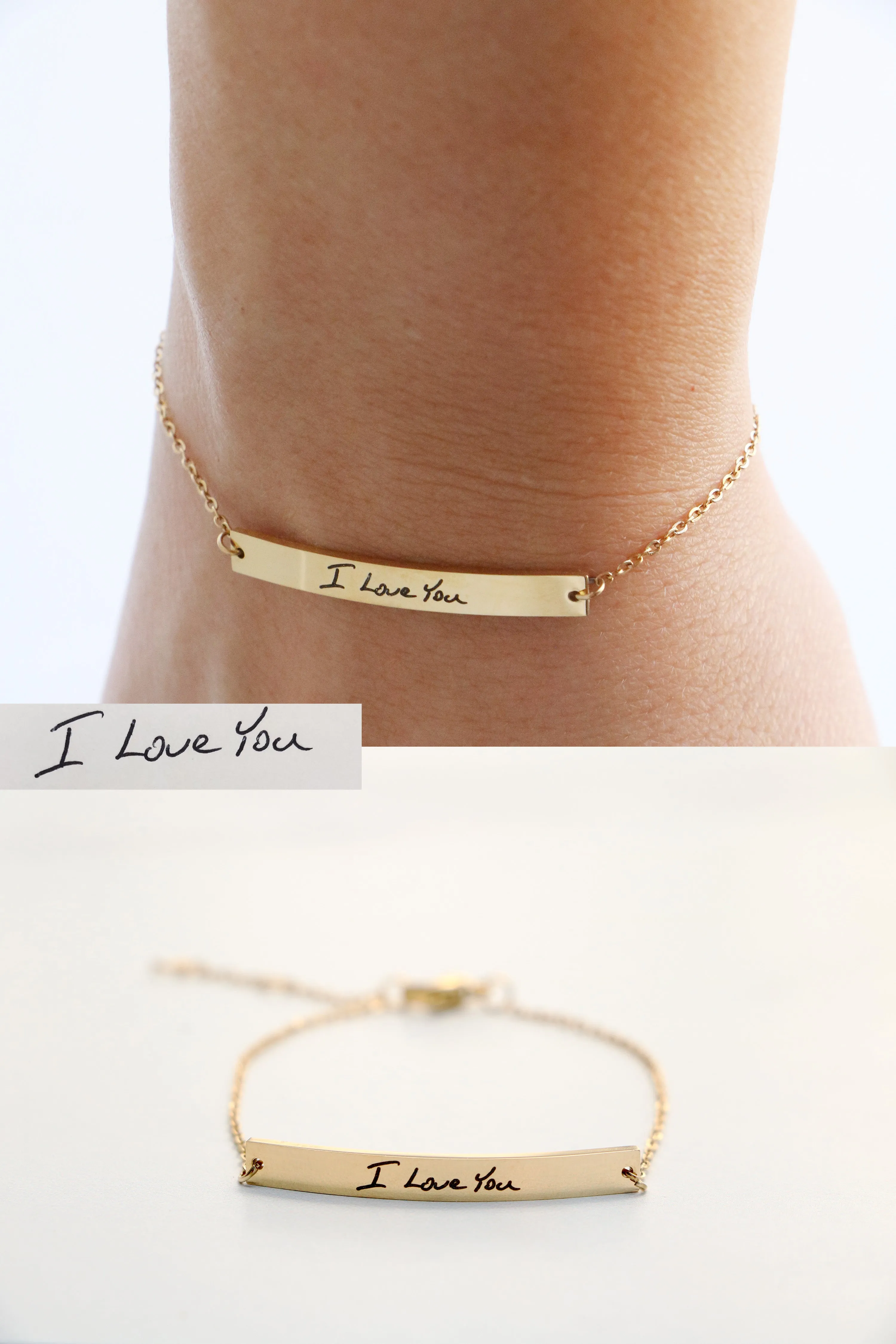 handwriting vertical bar { silver   gold }