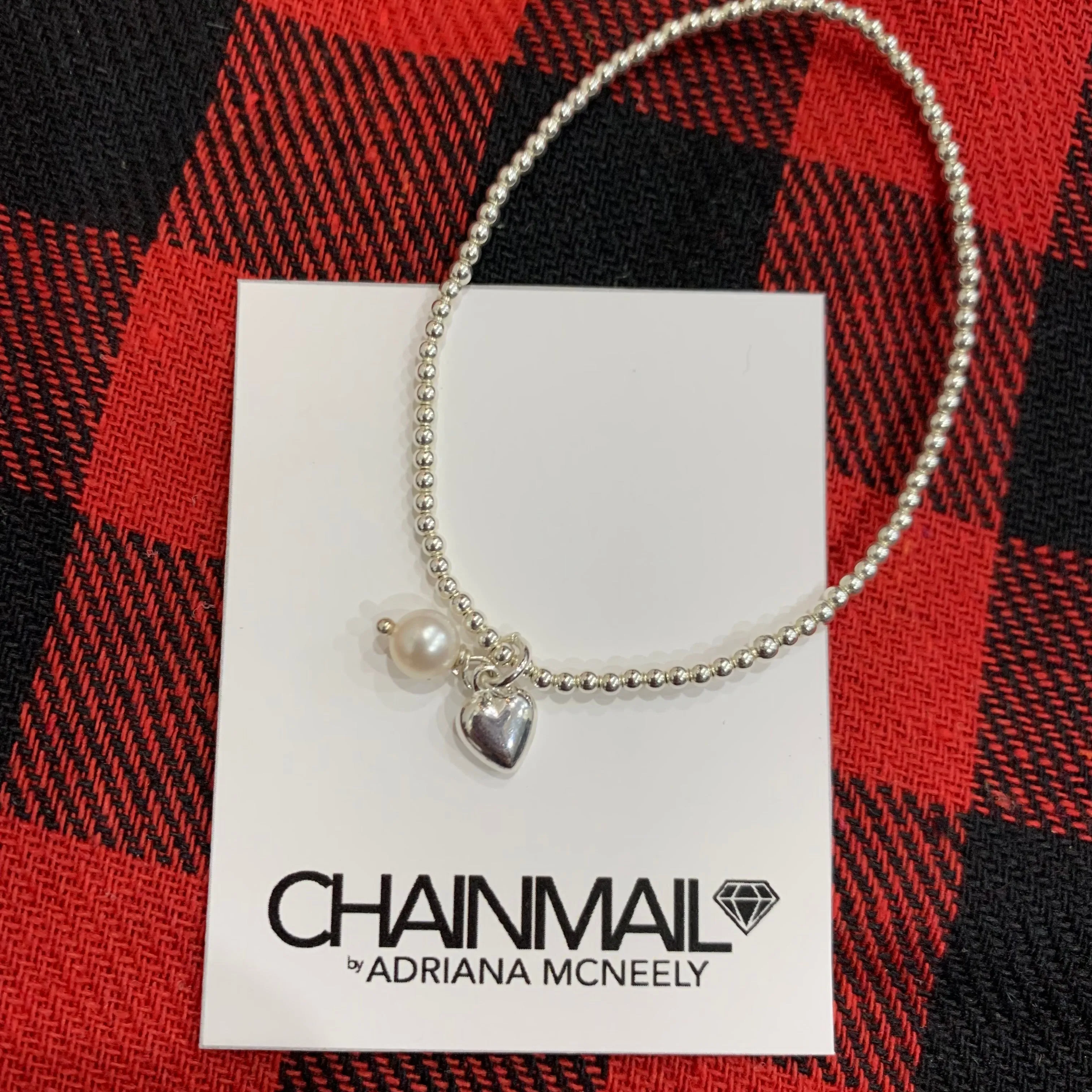 Heart and Pearl Bracelet
