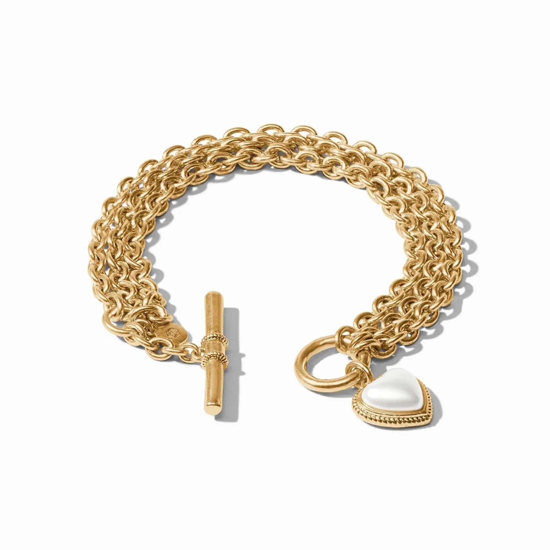 Heart Link Pearl Bracelet