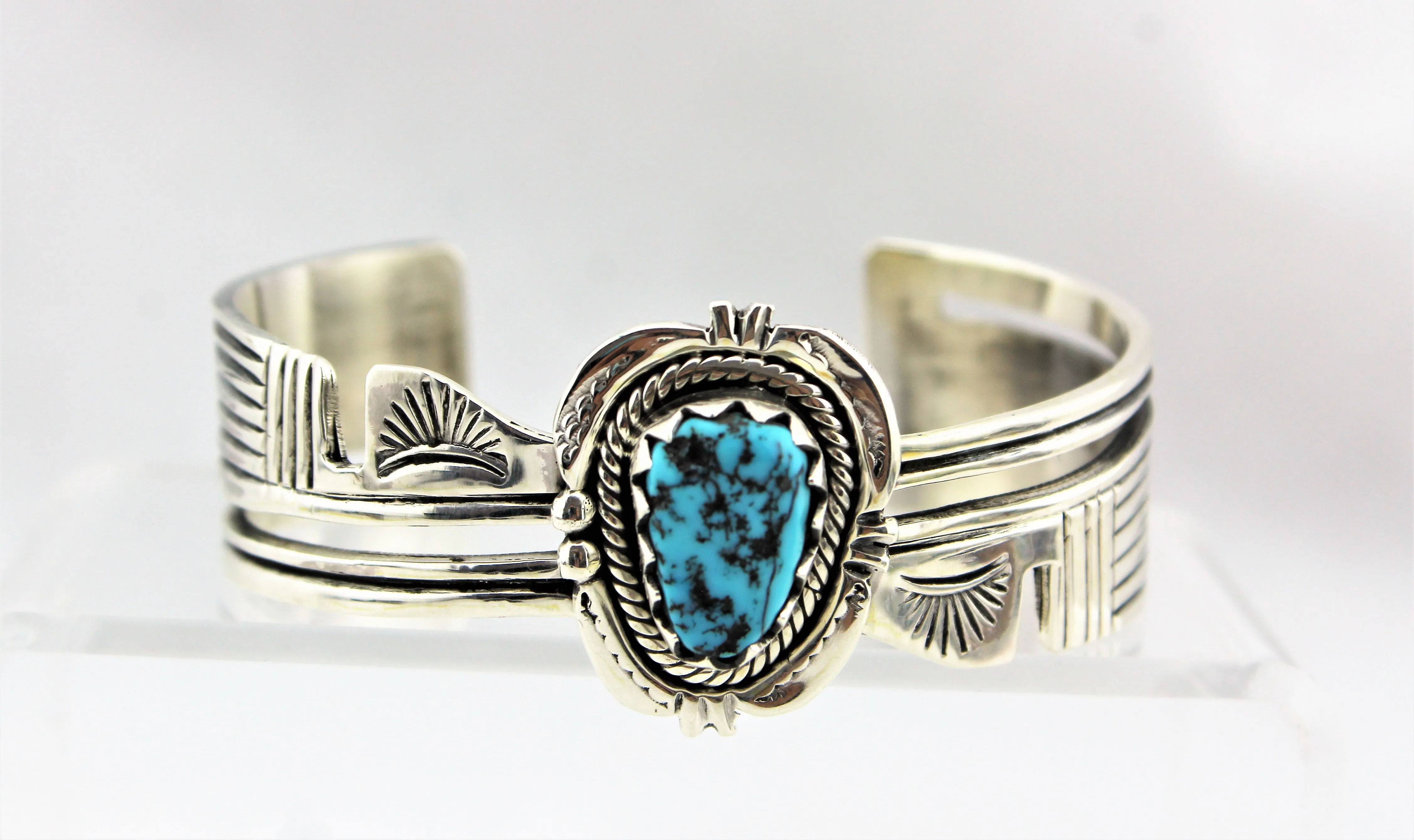 Henry Attakai Sterling Turquoise Bracelet