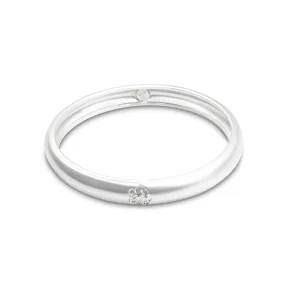 Hibiscus Bangle- Silver