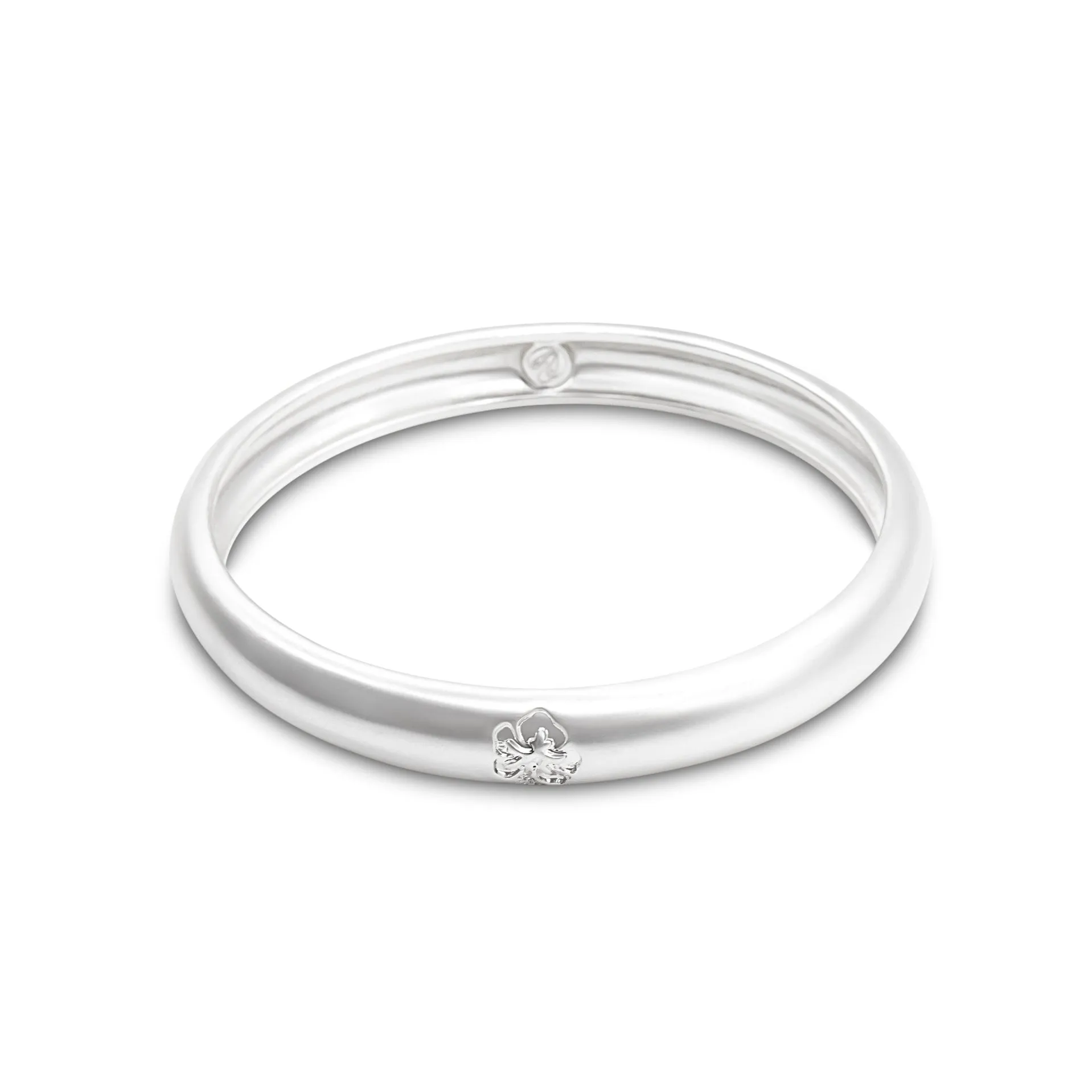 Hibiscus Bangle- Silver