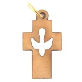 Holy Spirit Olive wood Dove Cross Laser(8cm or 3.15" long )