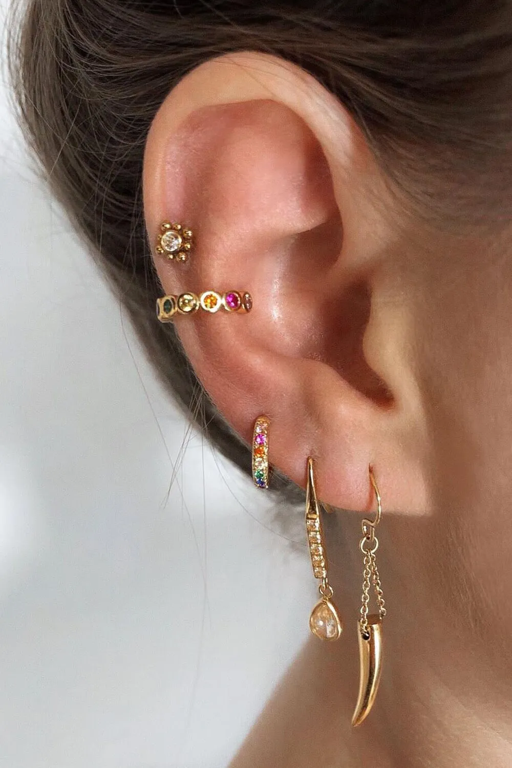 Horn Studs Gold