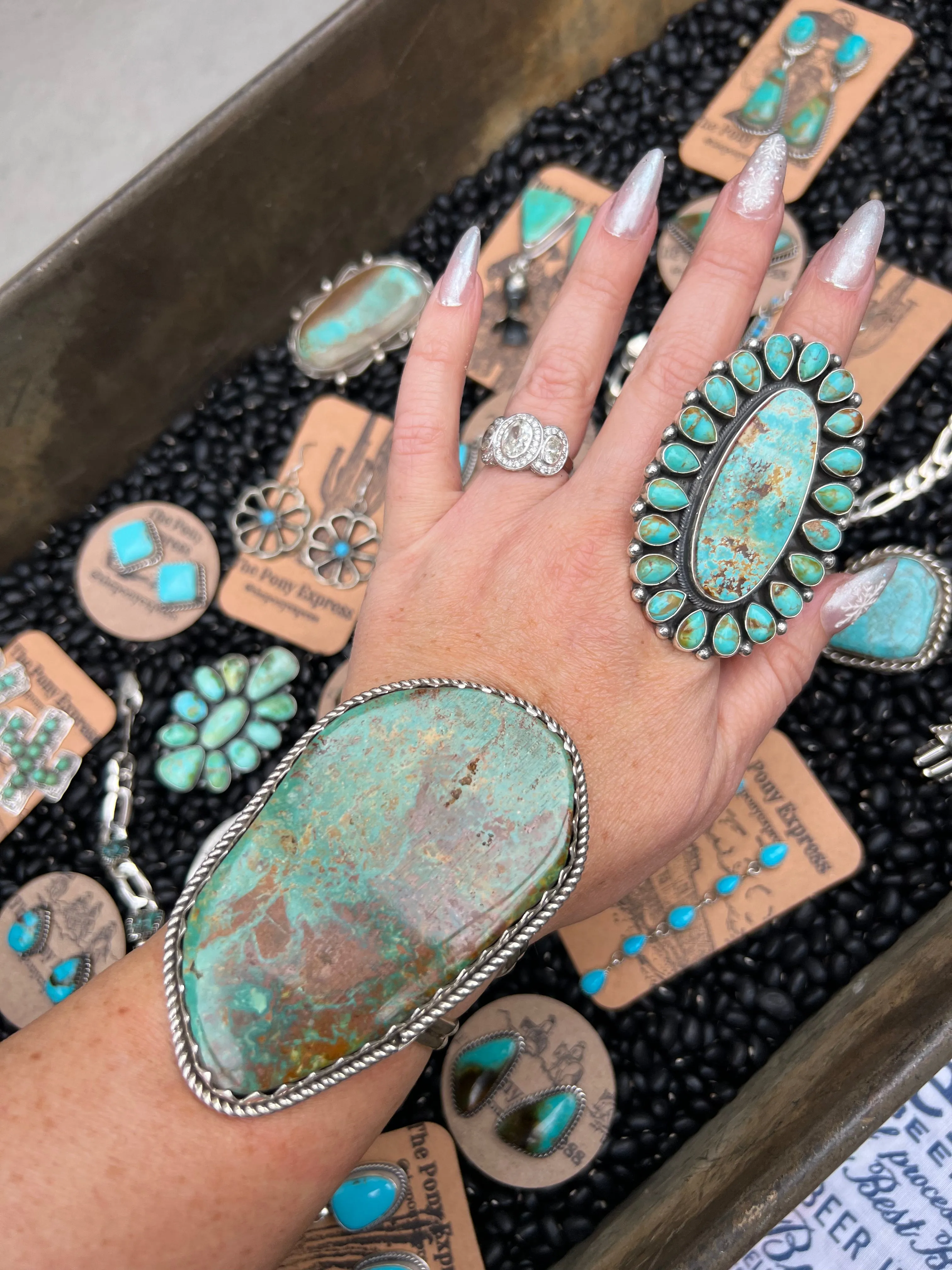 Huge Turquoise Slab Cuff