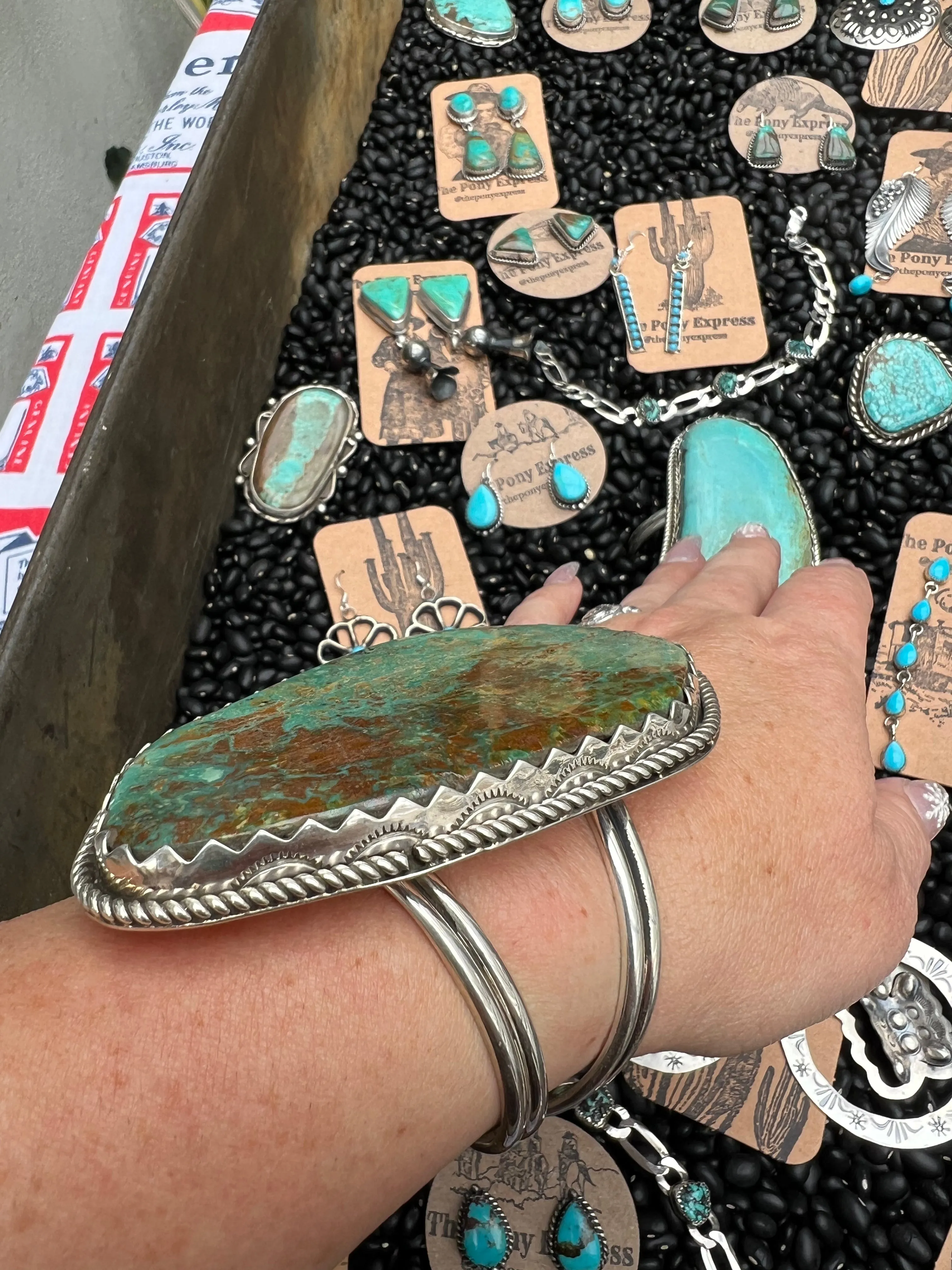 Huge Turquoise Slab Cuff