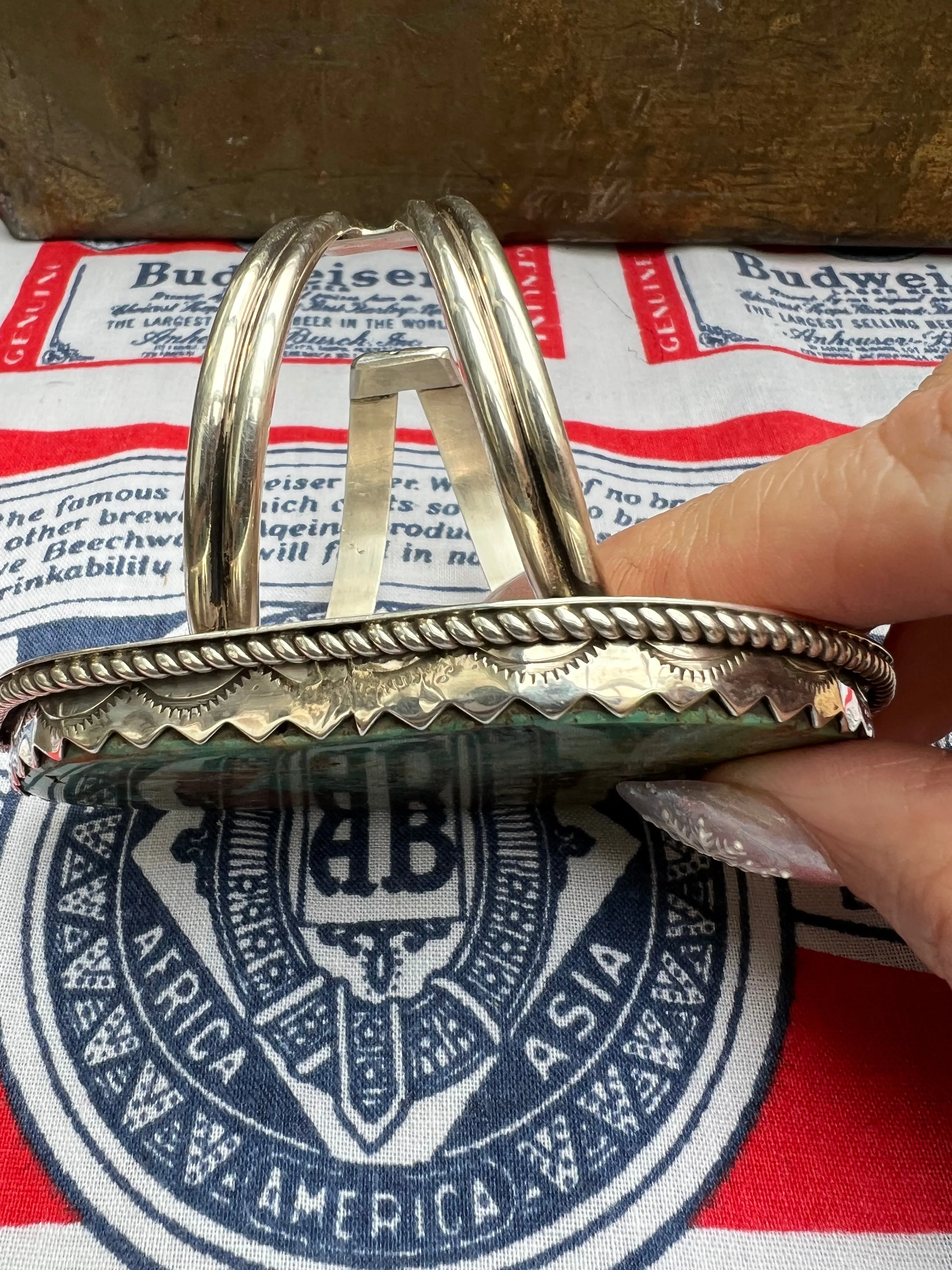 Huge Turquoise Slab Cuff