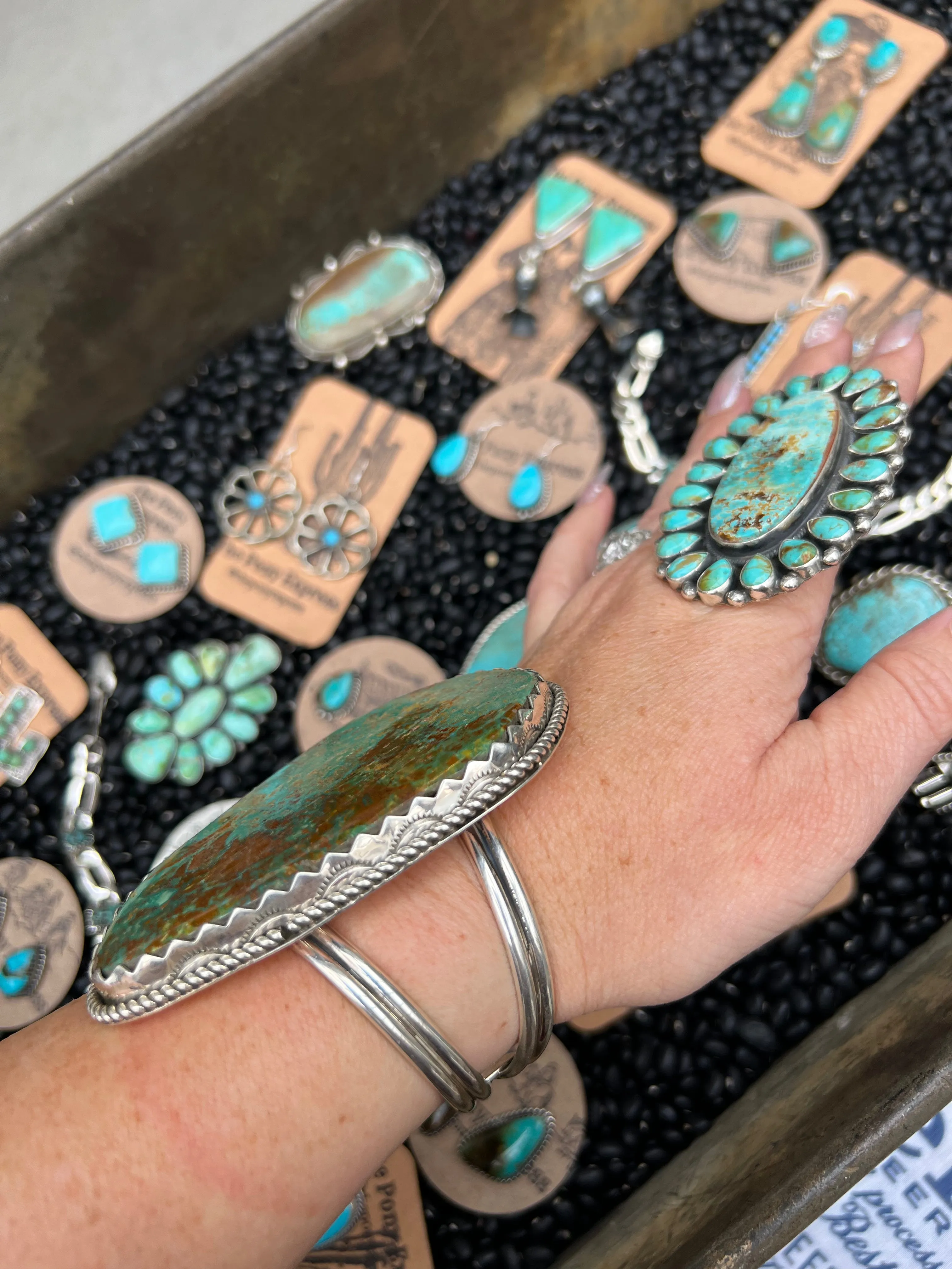 Huge Turquoise Slab Cuff