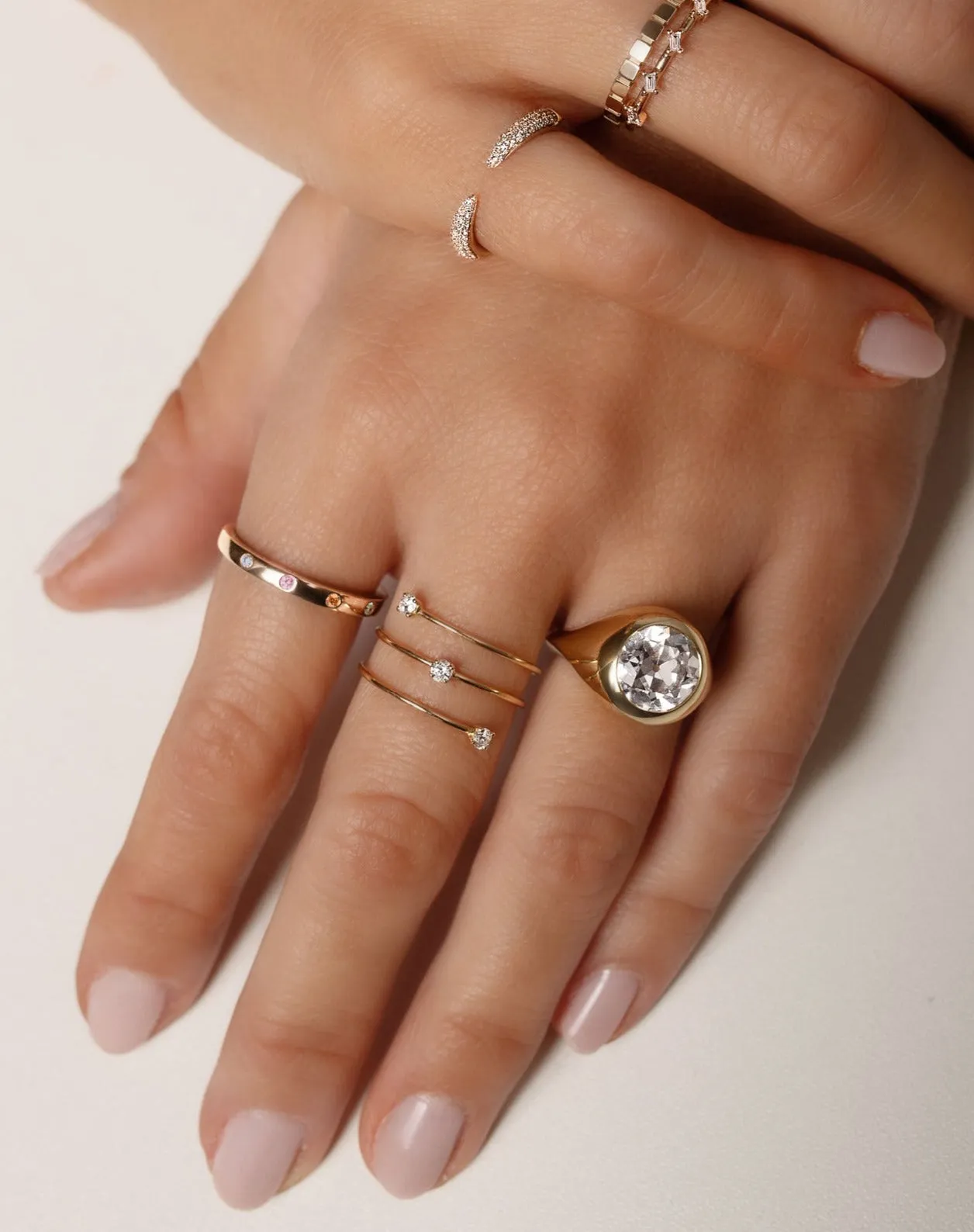 Inlay Birthstone Ring