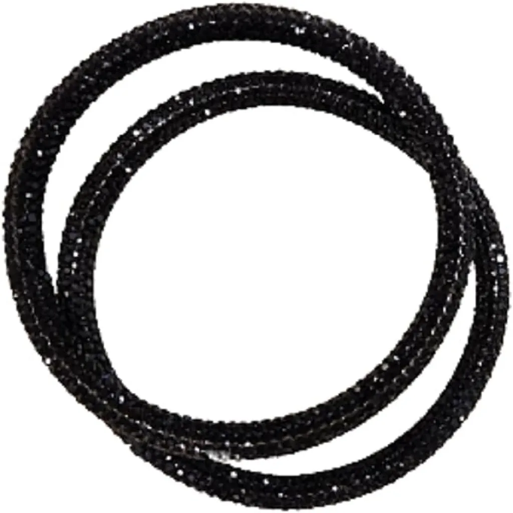 Jacqueline Kent JKB391.BK 2 Crystal Black Magic Bangles 3.5 Inches