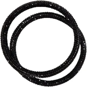 Jacqueline Kent JKB391.BK 2 Crystal Black Magic Bangles 3.5 Inches