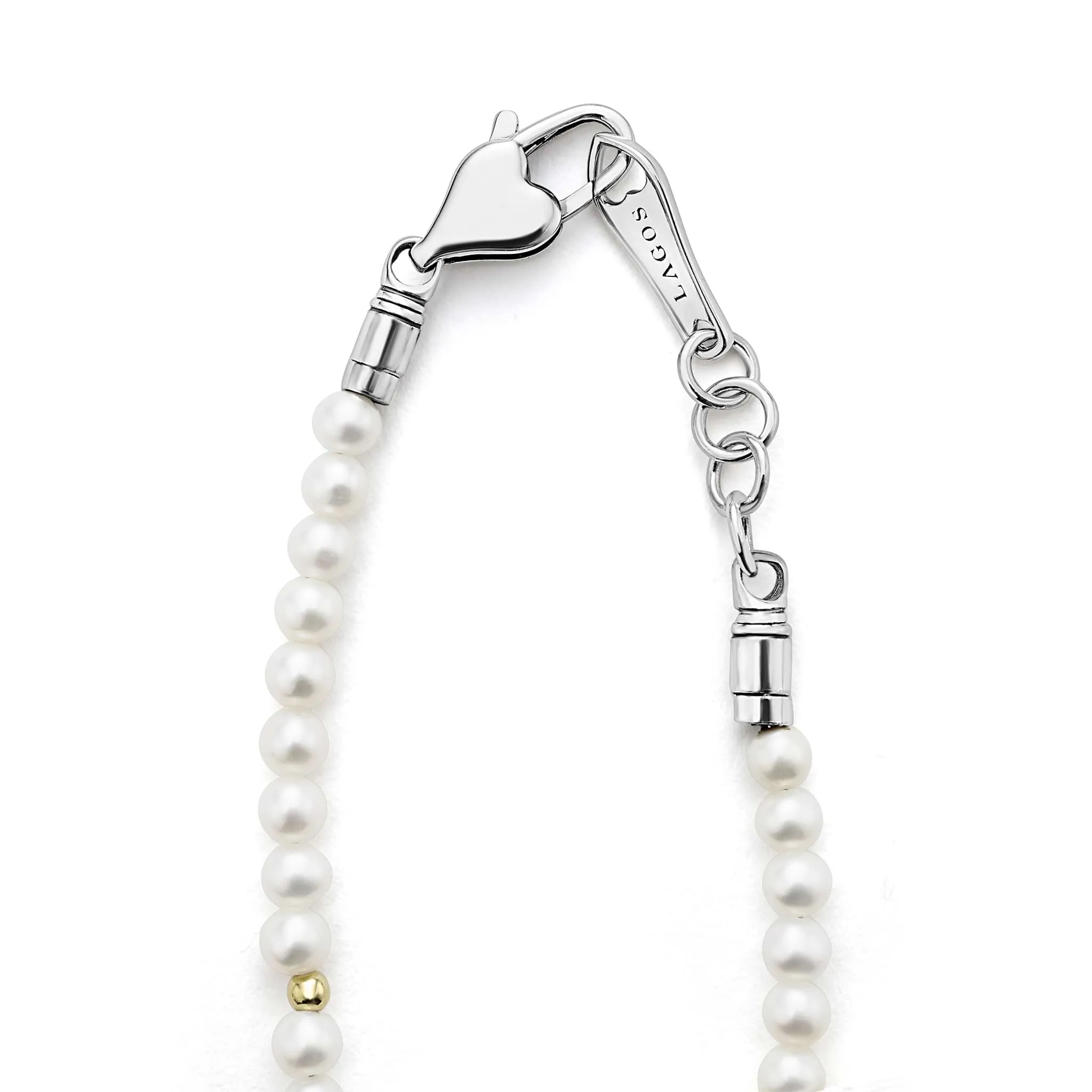 Kinder Childs First Gold Station Pearl Bracelet