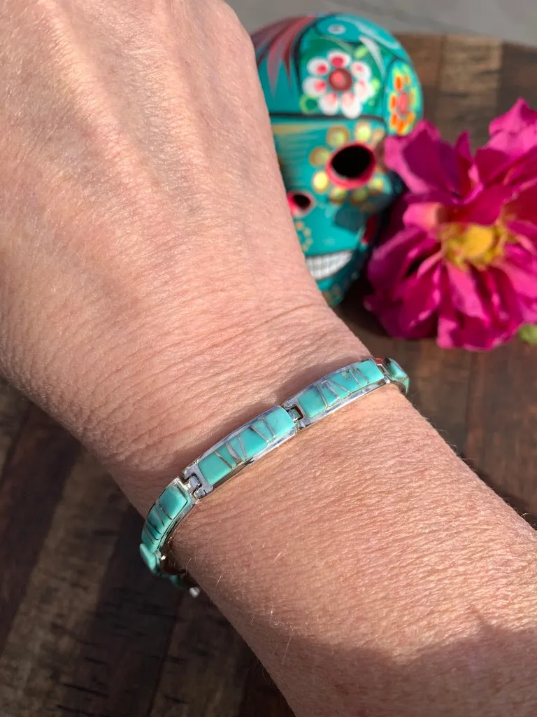 Kingman Turquoise Link Bracelet