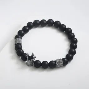 Korean Copper Beads Bracelet With Arcylic Crown Charm